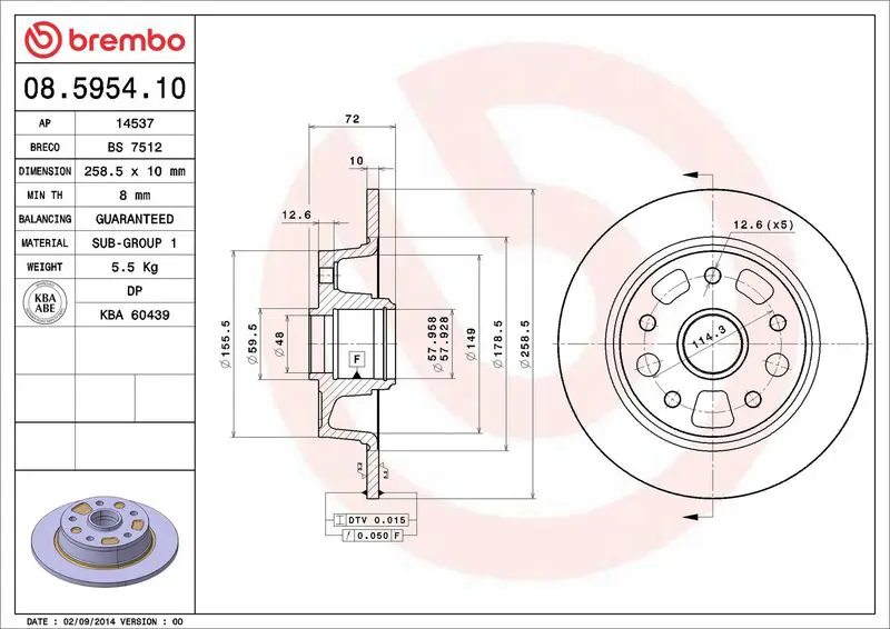 08595410 Brake Disc