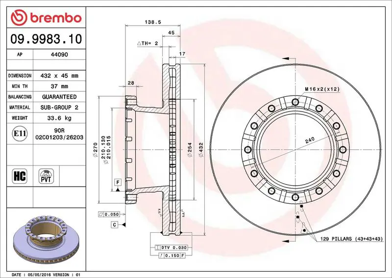 09998310 Brake Disc