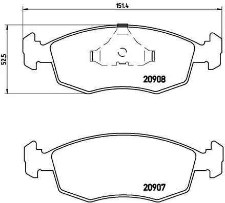 BREMBO P24019 Комплект тормозных колодок