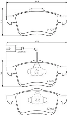 BREMBO P23130 Колодки тормозные