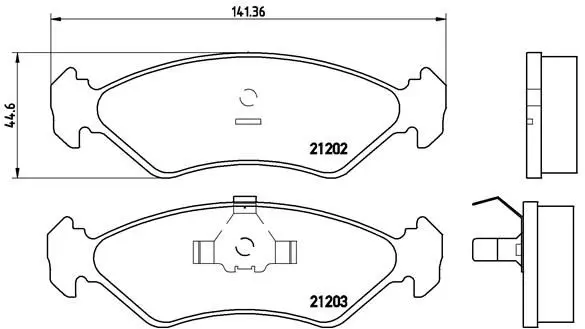 BREMBO P24028 Комплект тормозных колодок