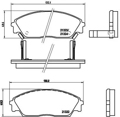 BREMBO P28016 Комплект тормозных колодок