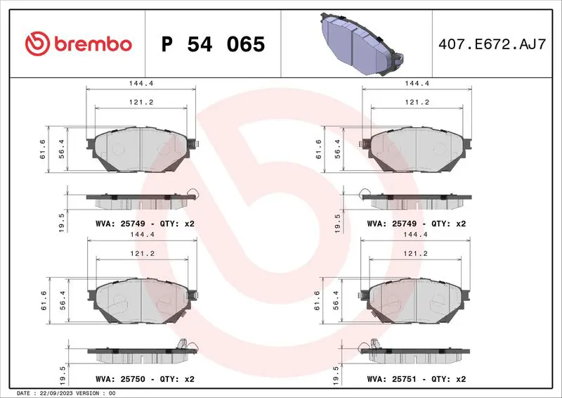 P 54 065 Колодки тормозные дисковые,