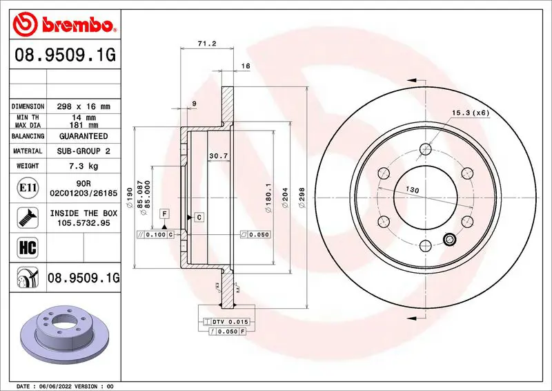 BREMBO KT10027 Комплект тормозов, дисковый