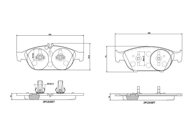 BREMBO P50106 Комплект тормозных колодок,