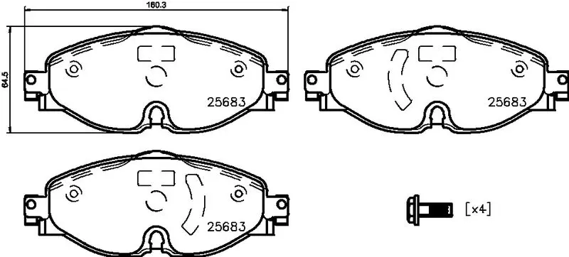 BREMBO P85147E Комплект тормозных колодок,