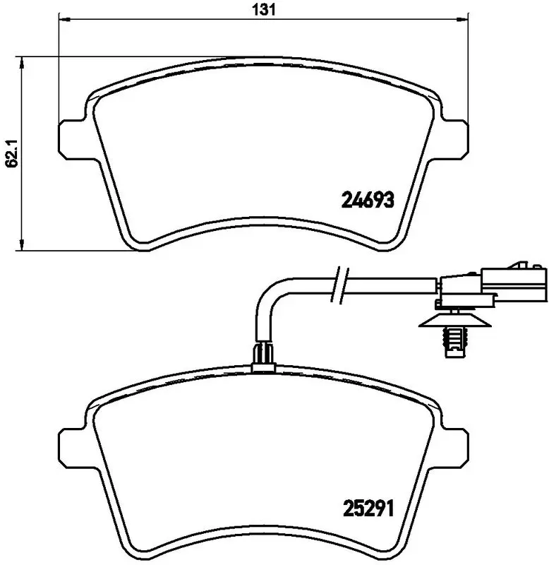 P 68 058E Комплект тормозных колодок,