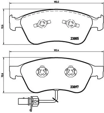 Brembo P85087 КОЛОДКИ ТОРМОЗНЫЕ AUDI A6 (4F2