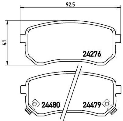 Brembo P30033 КОЛОДКИ ТОРМОЗНЫЕ, DODGE I 10