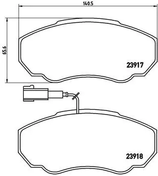Brembo P23091 Колодки тормозные дисковые
