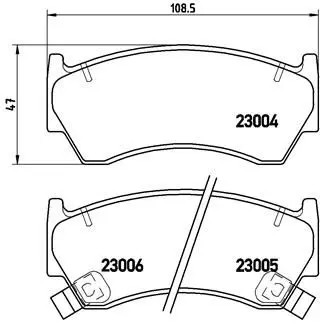 BREMBO P56033 Автозапчасть/Колодки тормозные