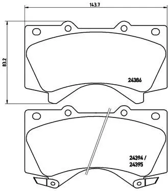 BREMBO P83107X Комплект тормозных колодок,