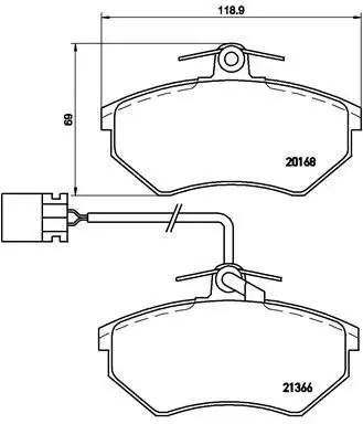 BREMBO P85034 Комплект тормозных колодок