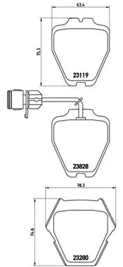 Brembo P85054 Колодки тормозные, комплект