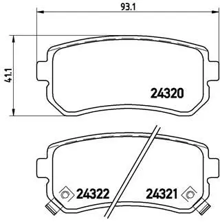 Brembo P30025 Колодки тормозные дисковые зад