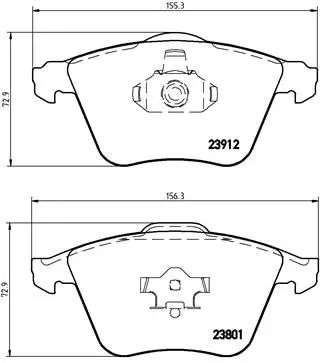 BREMBO P10012 Комплект тормозных колодок