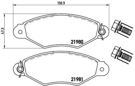 BREMBO P61098 Комплект тормозных колодок