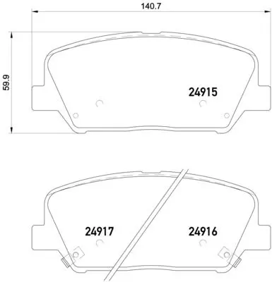 BREMBO P30065X КОЛОДКИ ТОРМОЗНЫЕ ДИСКОВЫЕ KIA