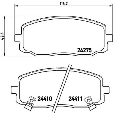 Brembo P30032 Колодки тормозные передние