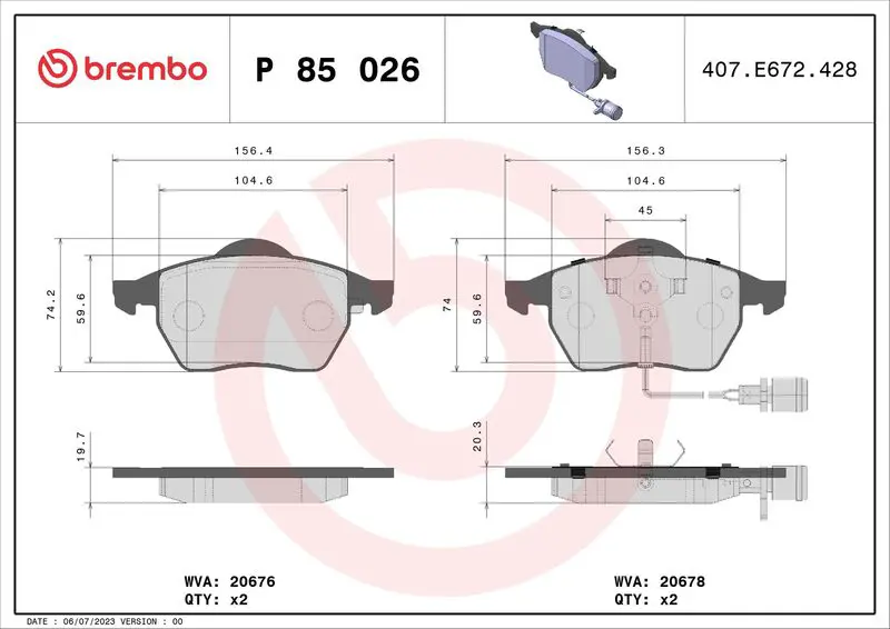 Brembo P85026 ( P 85 026 ) К-т дисков.