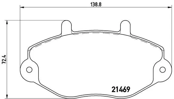 BREMBO P24033 Комплект тормозных колодок