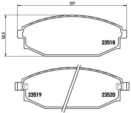 BREMBO P54027 Автозапчасть/Колодки тормозные