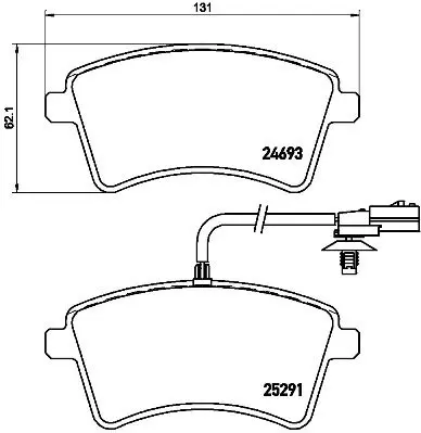 BREMBO P68058 Колодки тормозные дисковые