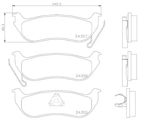 Brembo P37009 Комплект тормозных колодок