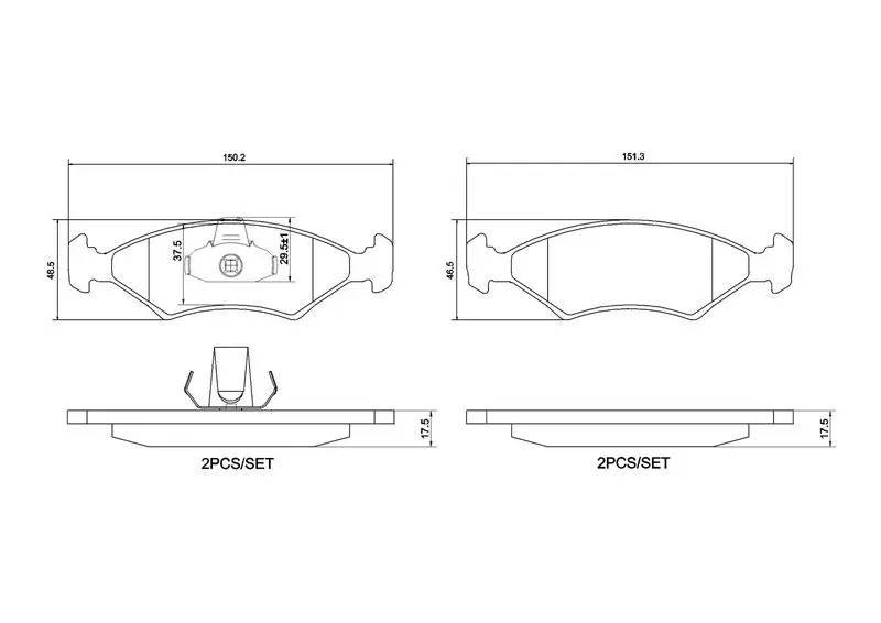 BREMBO P24043 Комплект тормозных колодок