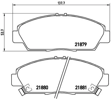 Brembo P28021 Колодки торм.пер.