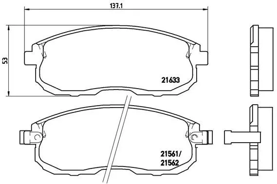 Brembo P56021 Колодки тормозные P56021