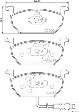 Brembo P85137X комплект колодок для дисковых