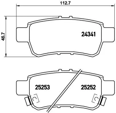 BREMBO P28062 P 28 062, Колодки тормозные