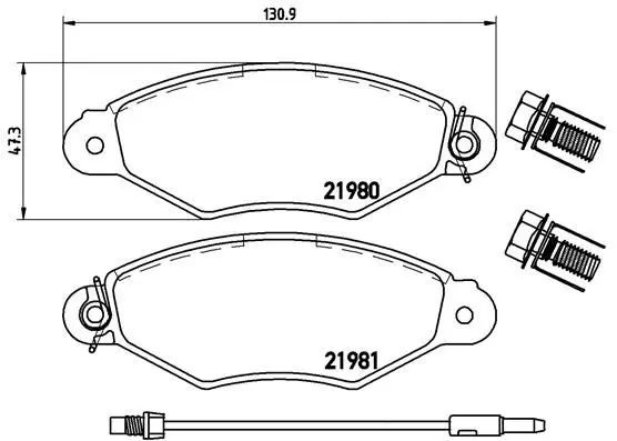 Brembo P68042 Комплект тормозных колодок