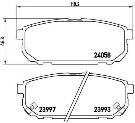 Brembo P30023 КОЛОДКИ ТОРМОЗНЫЕ ДИСКОВЫЕ