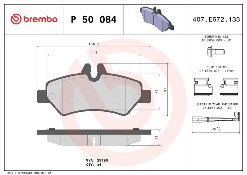 Brembo P50084 ( P 50 084 ) К-т дисков.