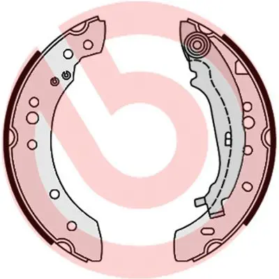 BREMBO S54521 Тормозные колодки барабанные