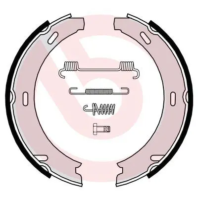 BREMBO S50507 Колодки тормозные барабанные с