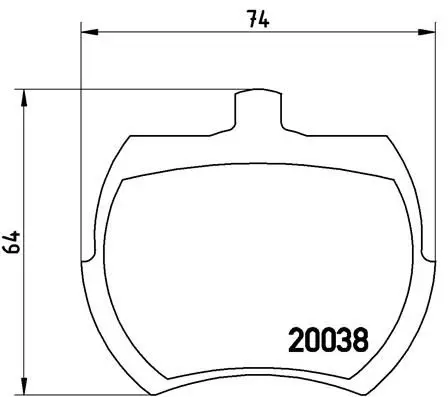 BREMBO P52002 Комплект тормозных колодок