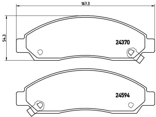 BREMBO P34005 Колодки тормозные передние
