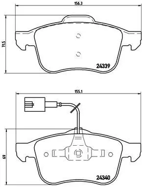 Brembo P23103 Комплект тормозных колодок