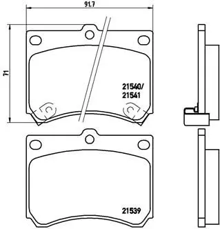 BREMBO P49011 Комплект тормозных колодок