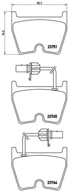 BREMBO P85078 Комплект тормозных колодок