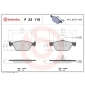 P23116 BREMBO Комплект тормозных колодок