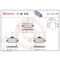 P30070 Brembo КОЛОДКИ ТОРМОЗНЫЕ ПЕР, HYUNDAI
