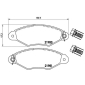 P61098 BREMBO Комплект тормозных колодок