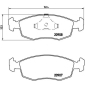 P24019 BREMBO Комплект тормозных колодок