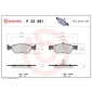 P23081 BREMBO Комплект тормозных колодок