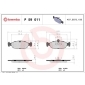 P59011 Brembo Колодки тормозные, комплект