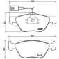 P23077 Brembo Комплект тормозных колодок